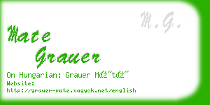 mate grauer business card